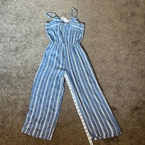 Abercrombie Kids striped blue cropped Jumper